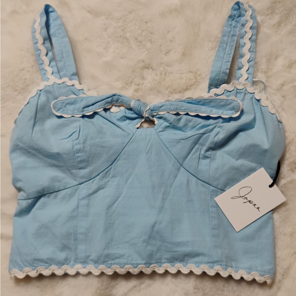 Sky Blue Camisole with White